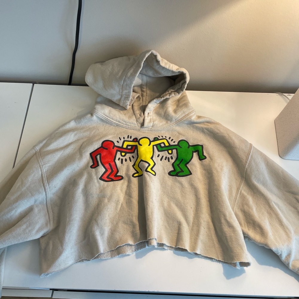 keith Haring cropped sweatshirt